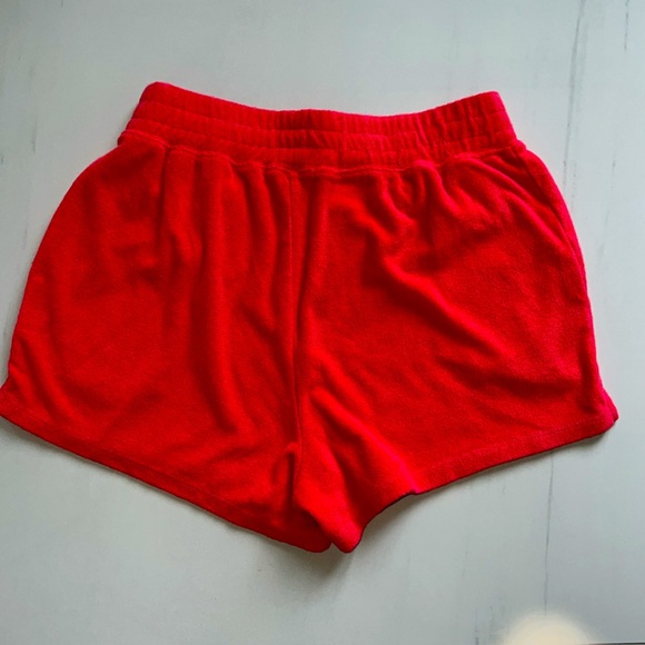 Z Supply Coral Terry Cloth Shorts Size XS 2 Front Pockets - Picture 3 of 3